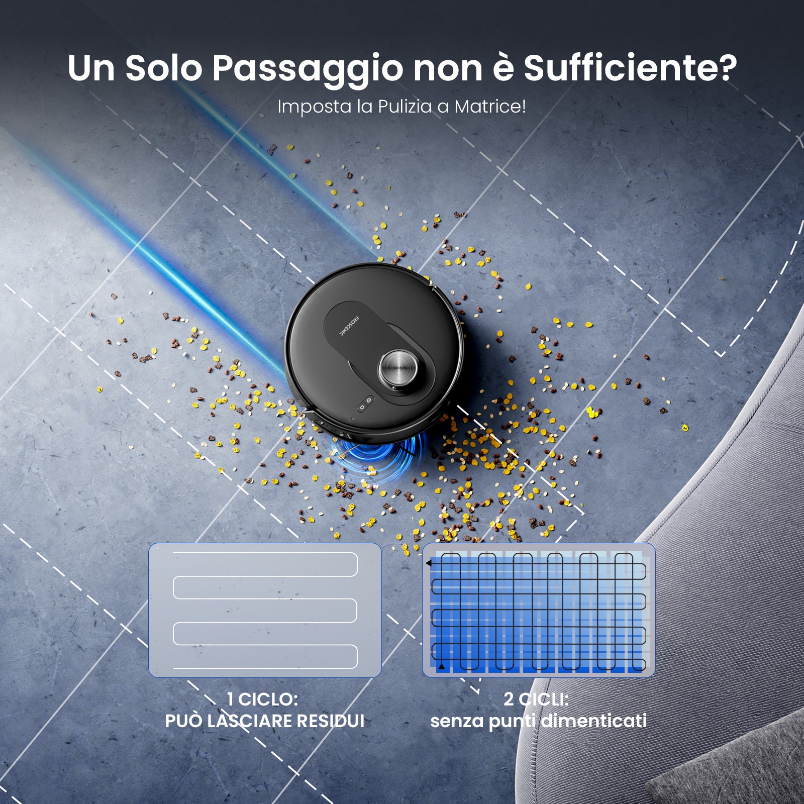 Proscenic Q8 Max+ Robot 2-in-1: Aspirazione 8000Pa e LiDAR