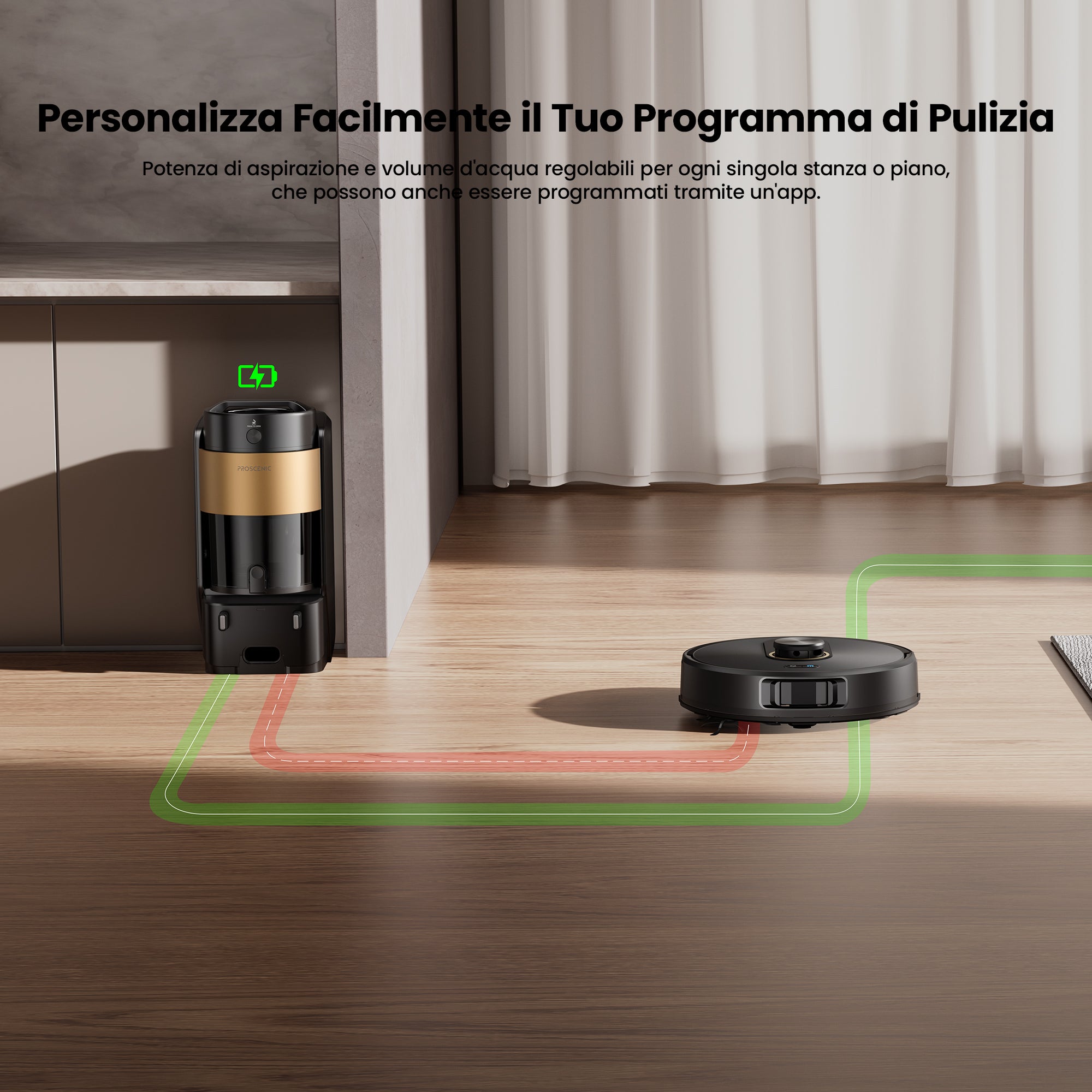 Proscenic Q20 Plus | Robot Aspiratore Senza Sacchetto da 4L