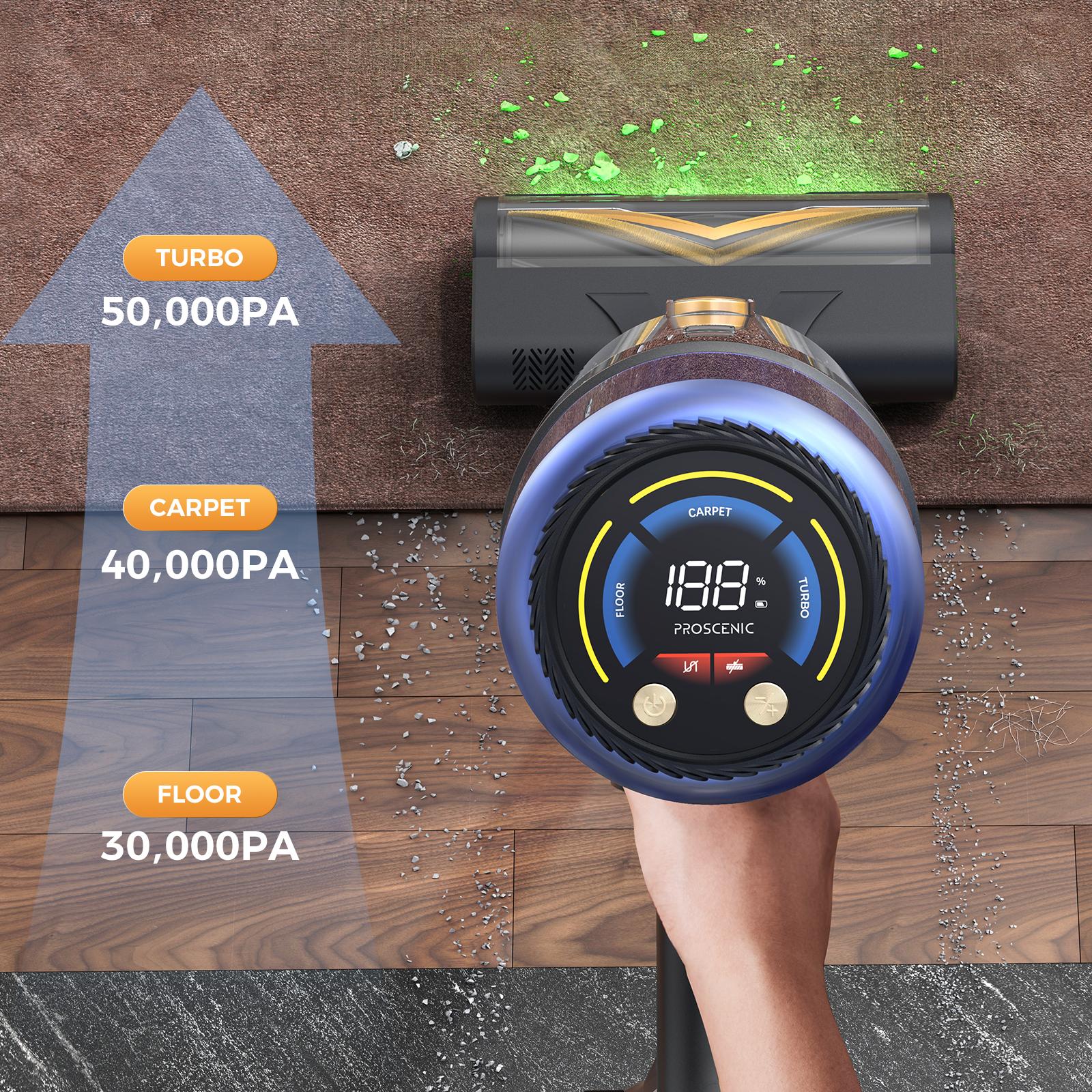 Proscenic P15 Scopa Elettrica Senza Fili | 55kPa Potente