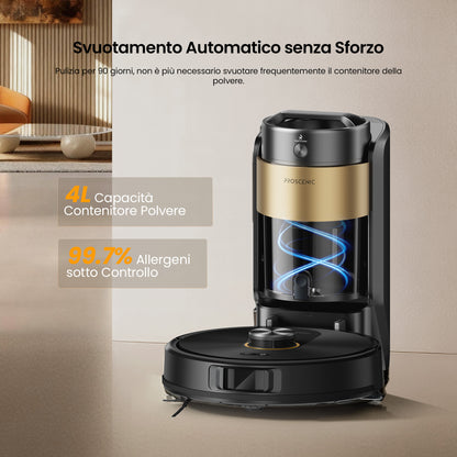 Proscenic Q20 Plus | Robot Aspiratore Senza Sacchetto da 4L