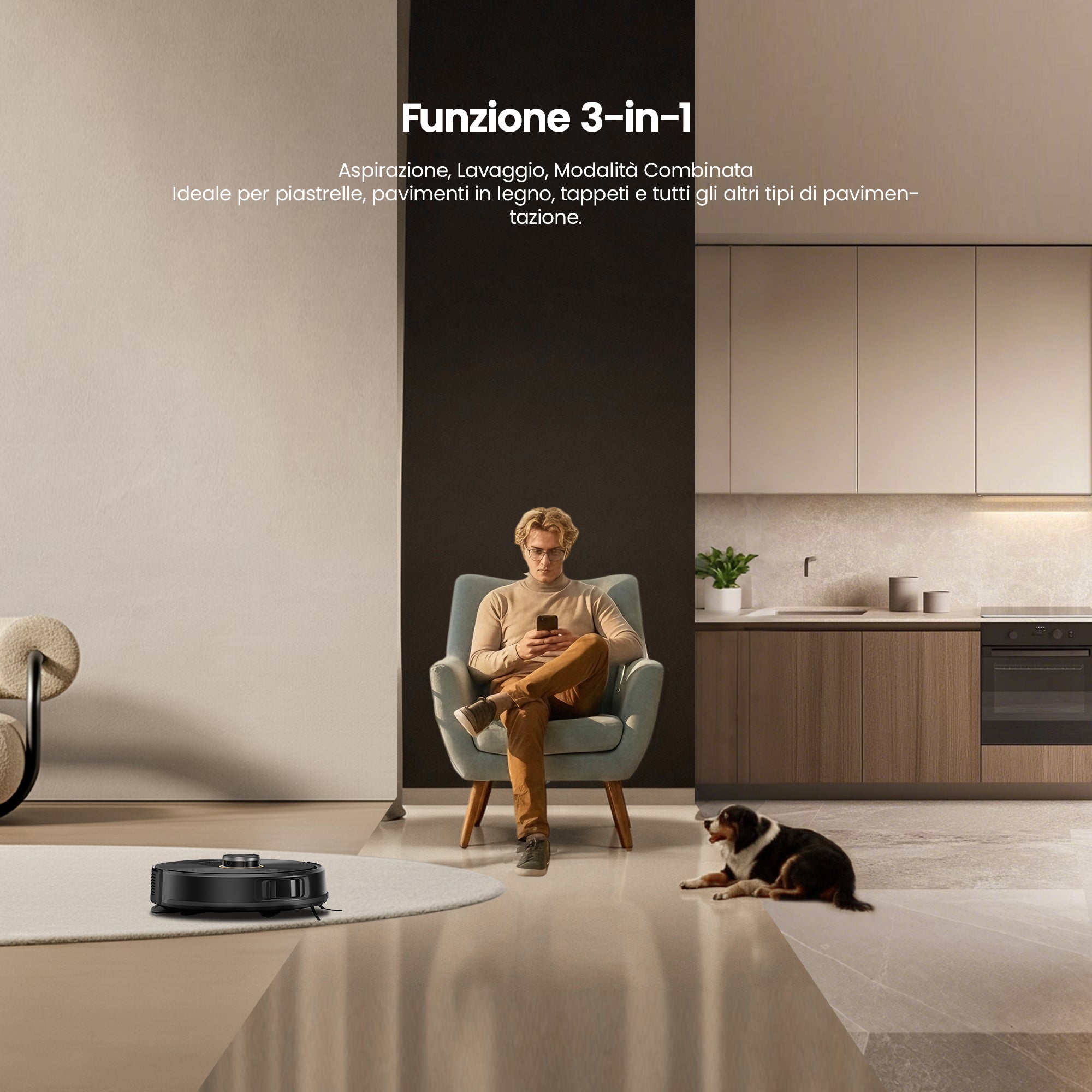 Proscenic Q20 Plus | Robot Aspiratore Senza Sacchetto da 4L